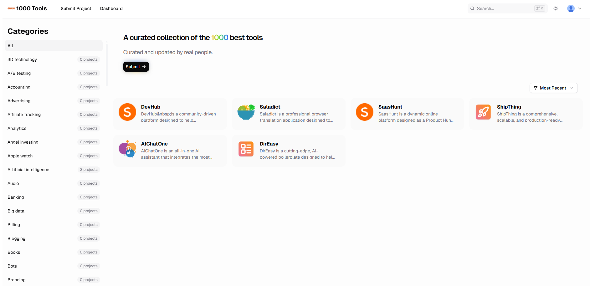 1000 Tools screenshot 1